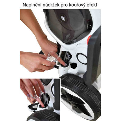 RACCEWAY elektrická detská trojkolka bielo-čierna