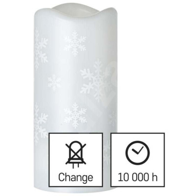 LED dekoratívny projektor – vločky, 3x AAA, vnútorný, studená biela
