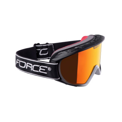 Lyžiarske okuliare FORCE SKI SWITCH čierne, multilaser sklo
