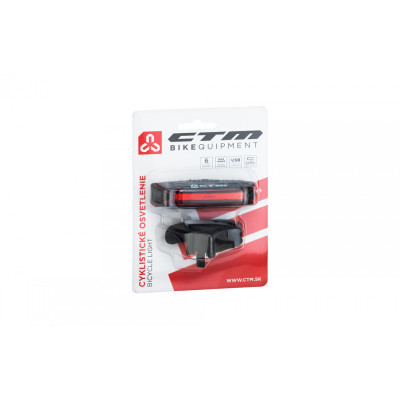 Osvetlenie zadné CTM Caliber, USB, čierne