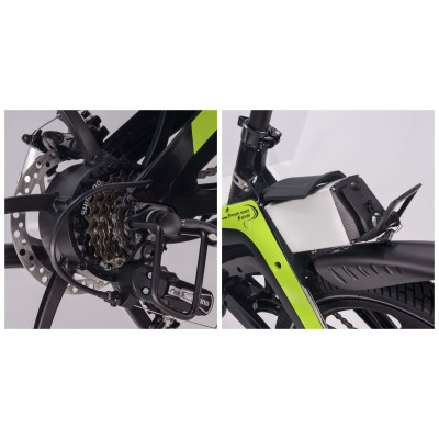 Elektrobicykel MS Energy i10 zelený skladací 7,8Ah