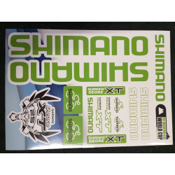 Nálepky SHIMANO A4 zelené
