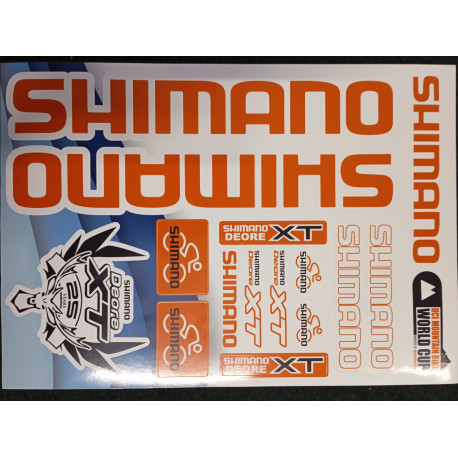 Nálepky SHIMANO A4 oranžové
