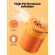 Pumpa RockBros mini elektrická, oranžová, vrátane USB kábla so svetlom, oranžová, hmotnosť cca. 60g